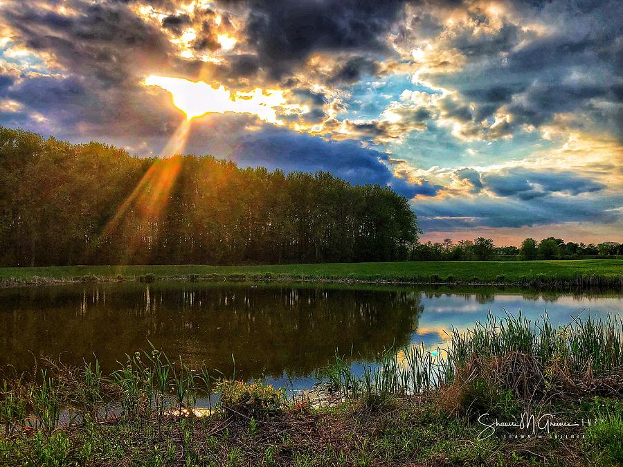 Heaven Bursts Forth on the Pond Photograph by Shawn M Greener