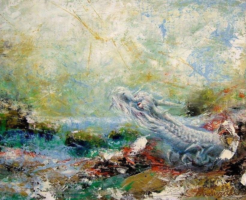 Dragon Painting - Heaven dragon by Hiroyuki Suzuki