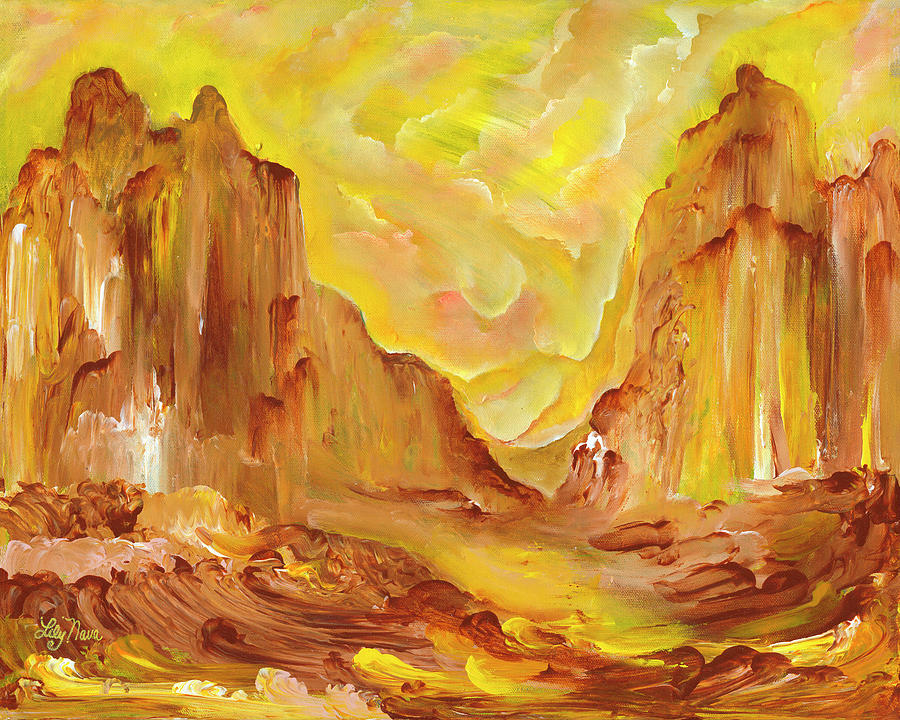 Heaven Earth Sedona Painting by Lily Nava-Nicholson