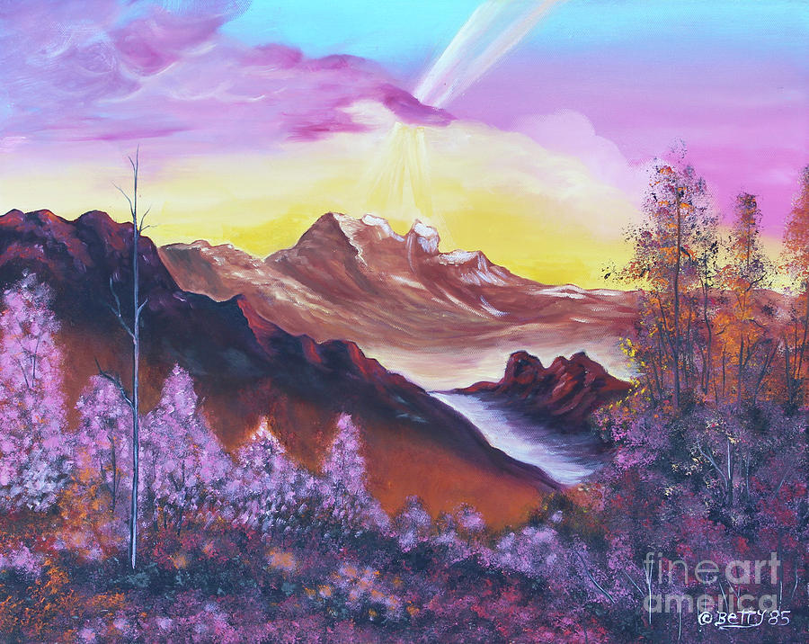 Heaven Mountain Painting by Betty McGregor - Fine Art America