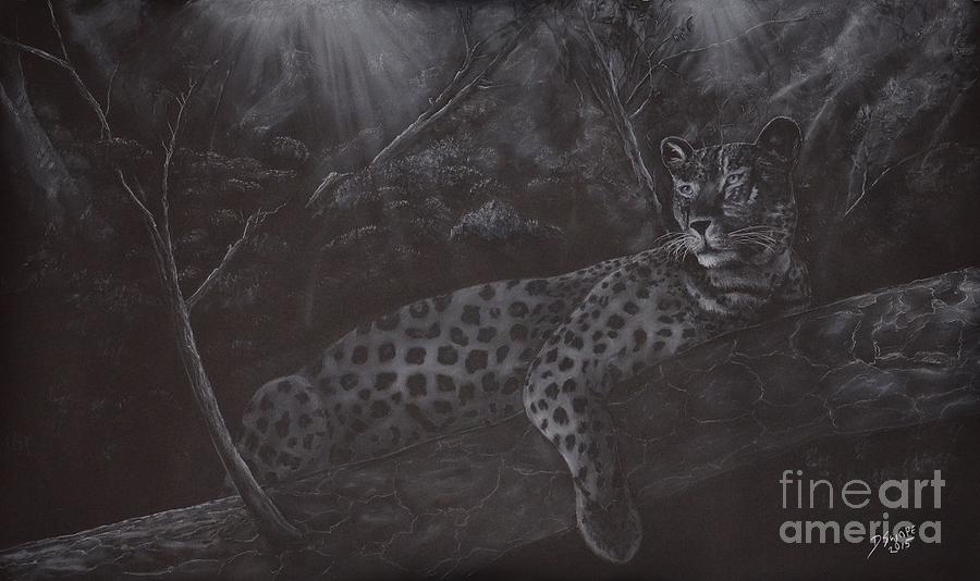 Leopard Drawing - Heaven Up Here by David Swope