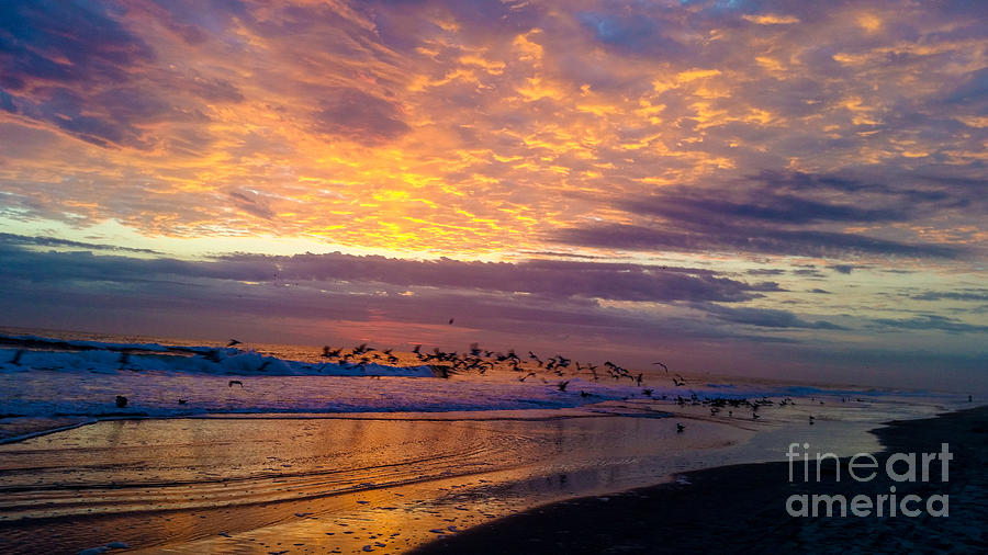 Sunset Photograph - Heavenly Beach  by Kathy Liebrum Bailey