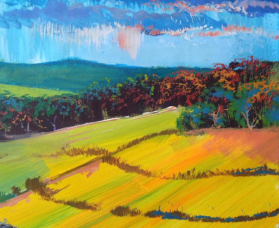 Heavenly Haldon Hills - Devon English Landscape Painting by Mike Jory
