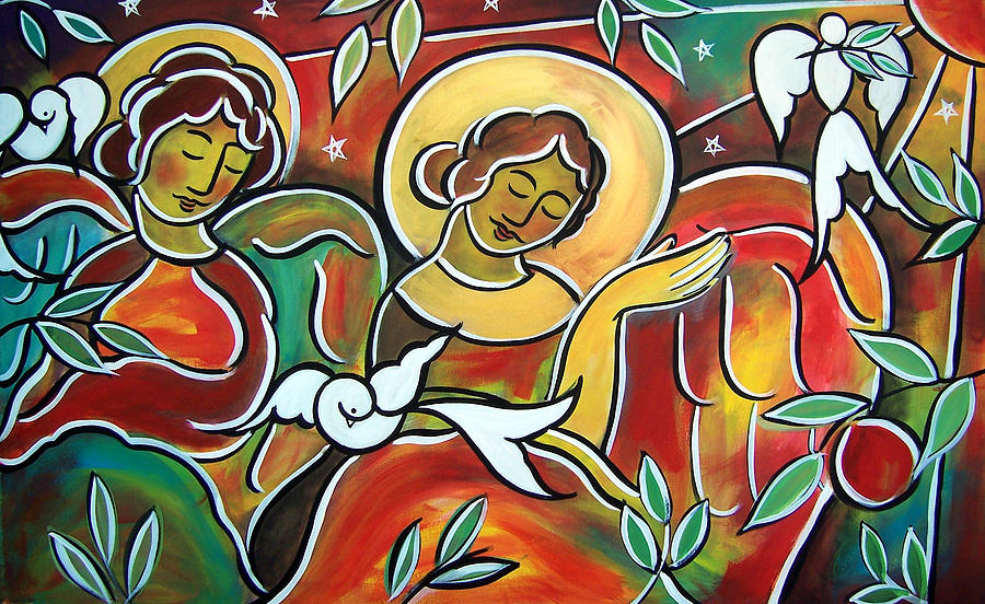 Heavenly Hosts Painting by Jan Oliver-Schultz