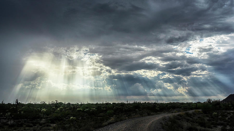 Heavenly Rays and Rain  Photograph by Saija Lehtonen