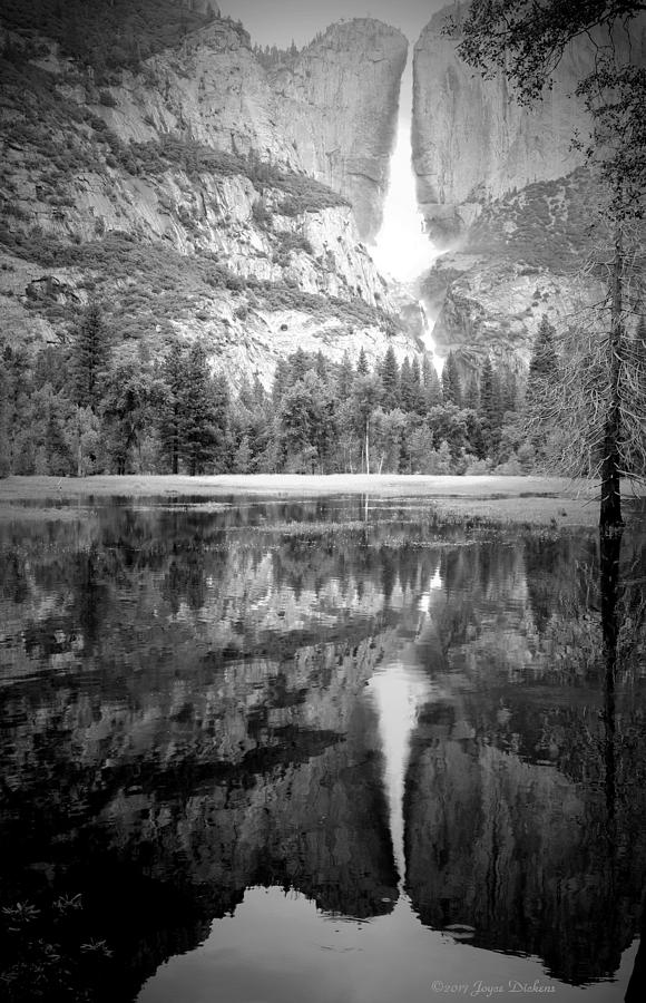 Heavenly Reflections At Yosemite B and W Photograph by Joyce Dickens