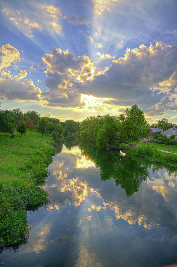 Heavenly Reflections on Cibolo Creek Photograph by Lynn Bauer