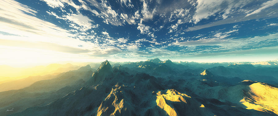 Mountains Digital Art - Heavens Breath 16 by The Art of Marsha Charlebois