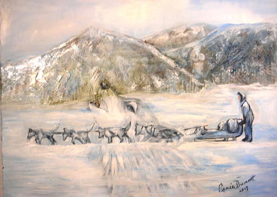Winter Painting - Heavens Call by Renee Dumont  Museum Quality Oil Paintings  Dumont
