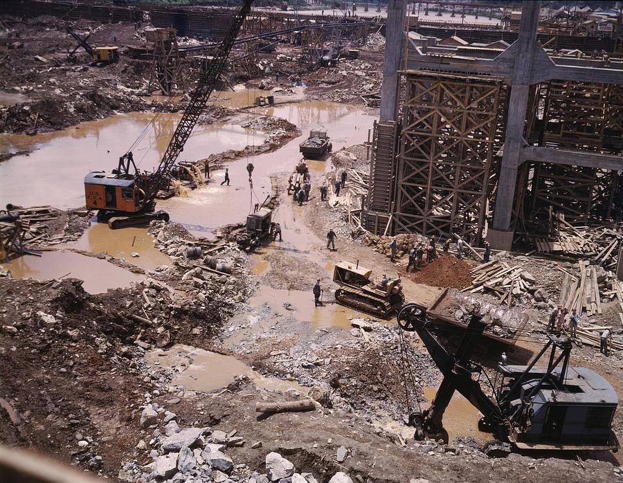 Heavy Equipment In The Mud Of Tennessee Photograph by Everett Heavy Equipment In The Mud Of Tennessee Photograph by Everett