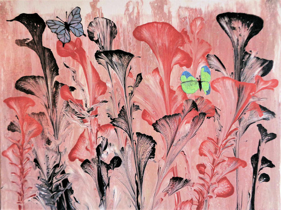 Metallic Painting - Heavy Metal Garden by Diana Robbins Metallic Painting - Heavy Metal Garden by Diana Robbins