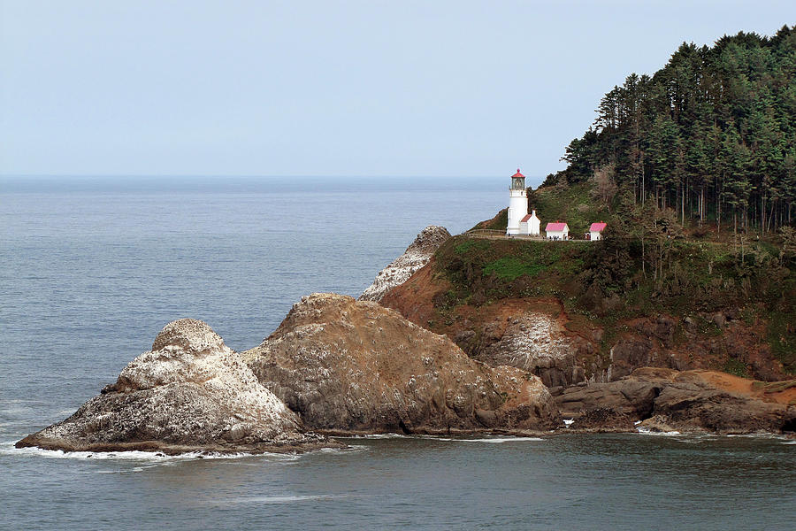 Heceta Head Lighthouse - Oregons Scenic Pacific Coast Viewpoint Photograph by Alexandra Till