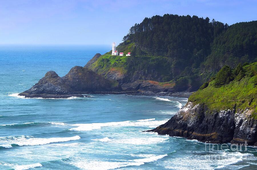 Lighthouse Photograph - Heceta Head Lighthouse Oregon by Thomas Burtney