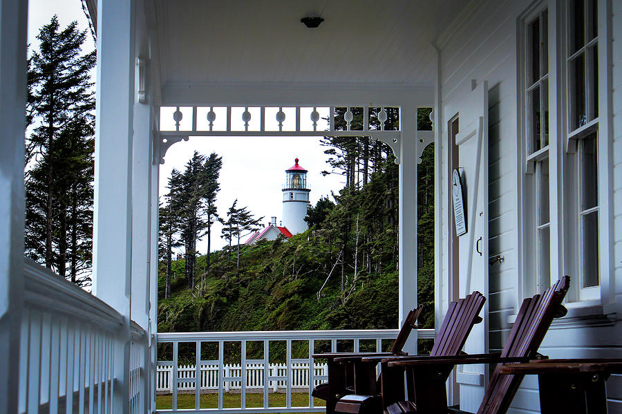 Heceta Lighthouse Keepers Porch,Or Photograph by Dr Janine Williams