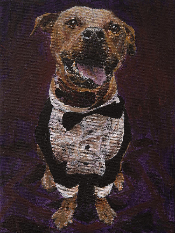 Dog Painting - Hector the Inspector by Clara Yori