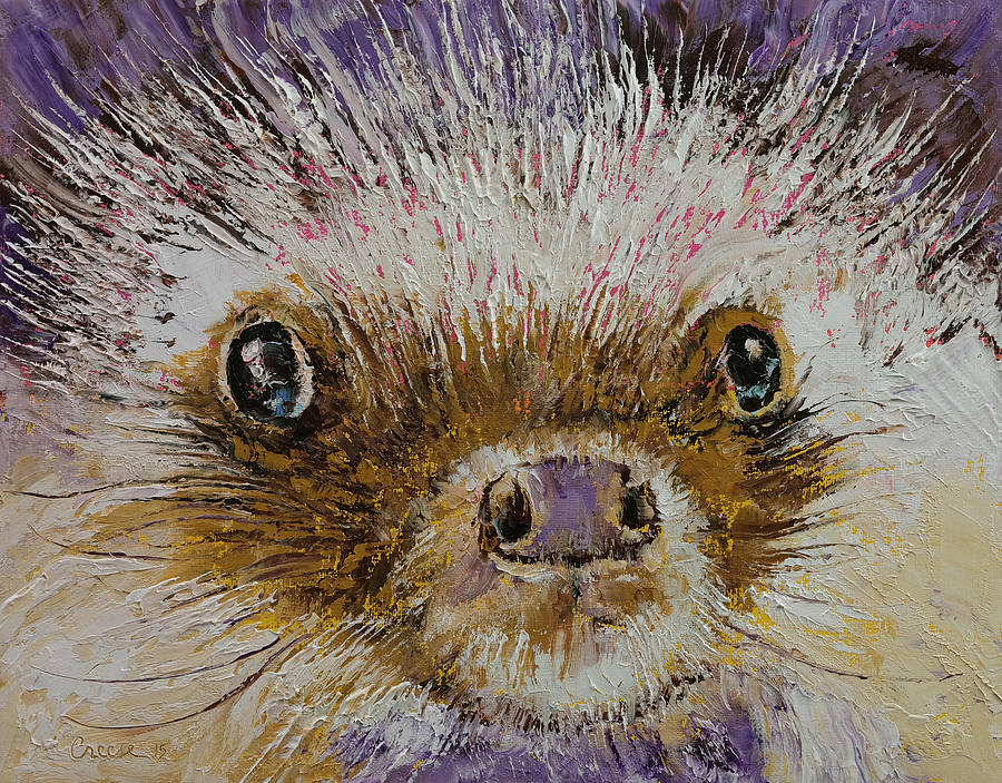 Hedgehog Painting by Michael Creese
