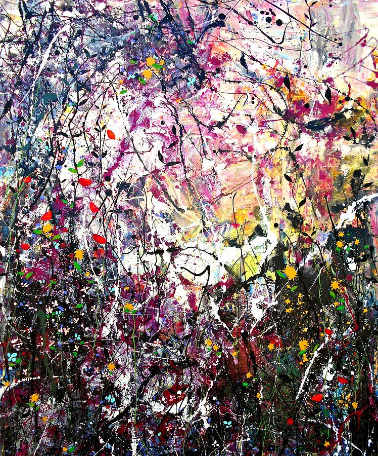 Hedgerow Painting by Angie Wright