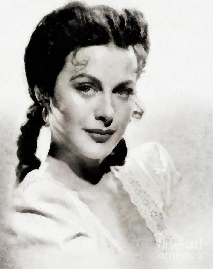 Hedy Lamarr, Actress by JS Painting by Esoterica Art Agency - Fine Art ...