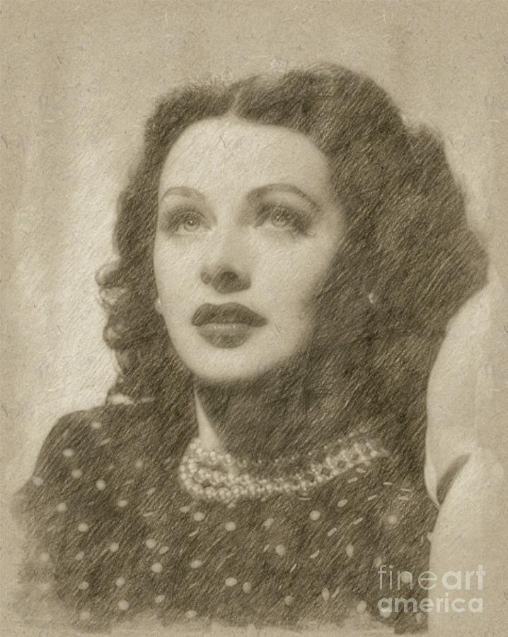 Hedy Lamarr, Actress Drawing