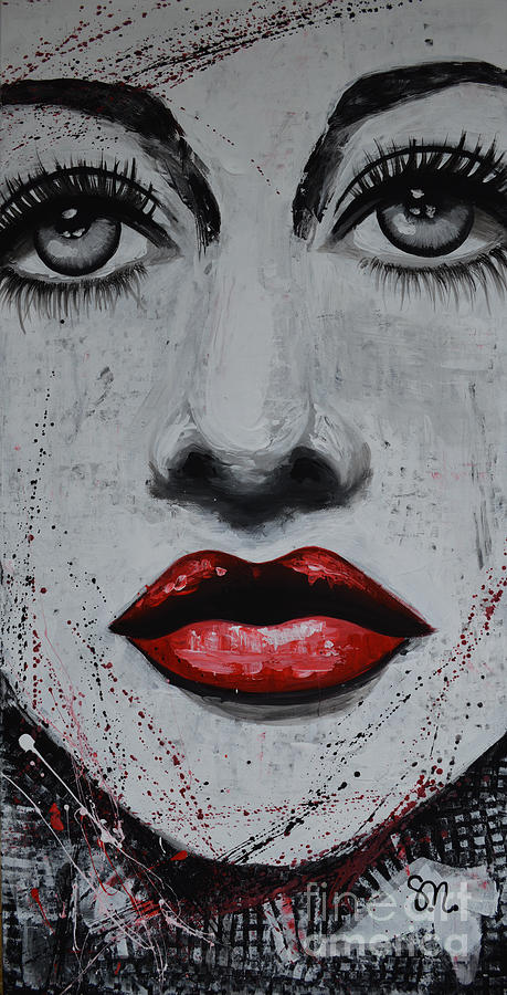 Promi Painting - Hedy Lamarr by Maria Sopoglidou Promi Painting - Hedy Lamarr by Maria Sopoglidou
