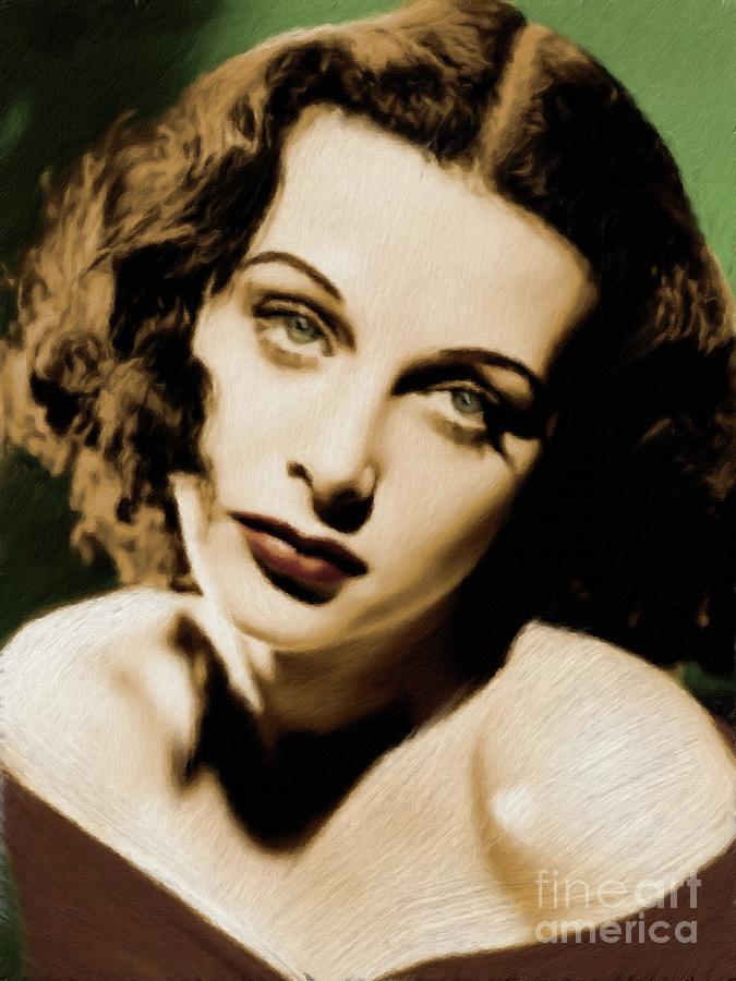 Hedy Lamarr, Vintage Actress Painting