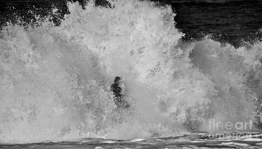 Surfer in ShoreSurf Photograph by Debra Banks
