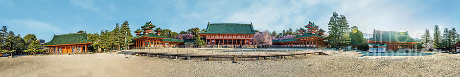 Heian Jingu Shrine Japan Panorama II Photograph by Karen Jorstad