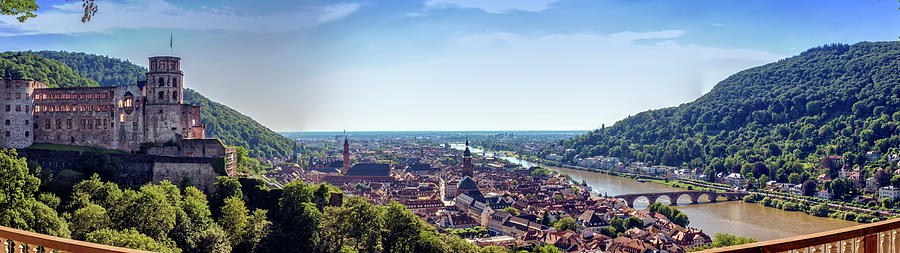 Heidelberg city and Neckar river, Germany Photograph by Elenarts - Elena Duvernay photo