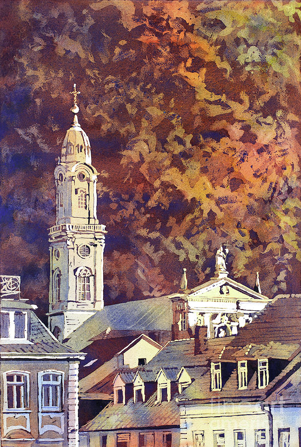 Heidelberg Evening Painting by Ryan Fox