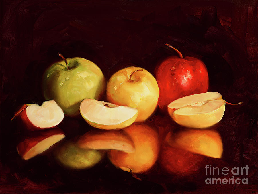 Nature Painting - Hein Apples by Laurie Snow Hein