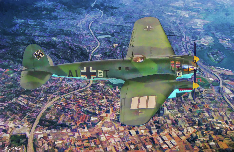 Heinkel He 111in Oil Digital Art