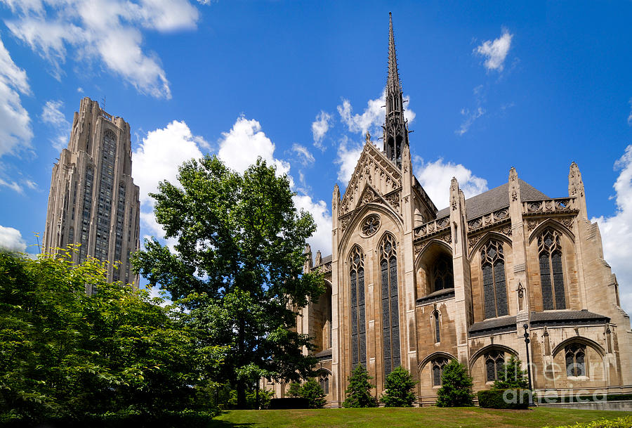 Architecture Photograph - Heinz Memorial Chapel and Cathedral of Learning by Amy Cicconi