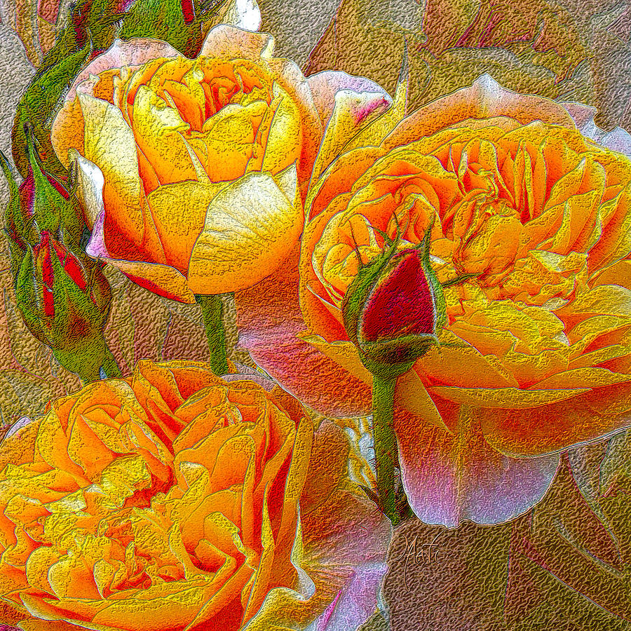 Rose Photograph - Heirloom Impressionist Roses by Michele Avanti