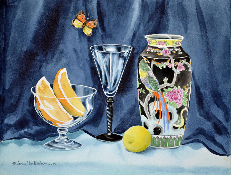 Still Life Painting - Heirlooms and Fruit by Joan Hartenstein