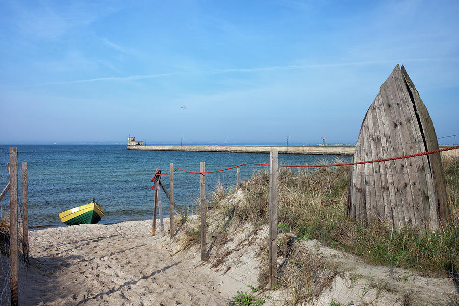 Hel Beach and Pier at Baltic Sea in Poland Photograph by Artur Bogacki