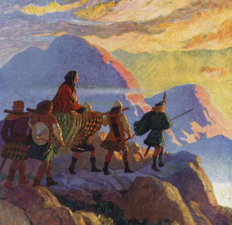 Helen Descends the Glen of Stones Painting by Newell Convers Wyeth