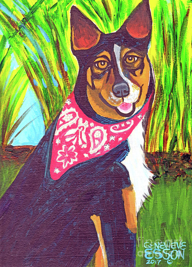 Dog Painting - Helen by Genevieve Esson