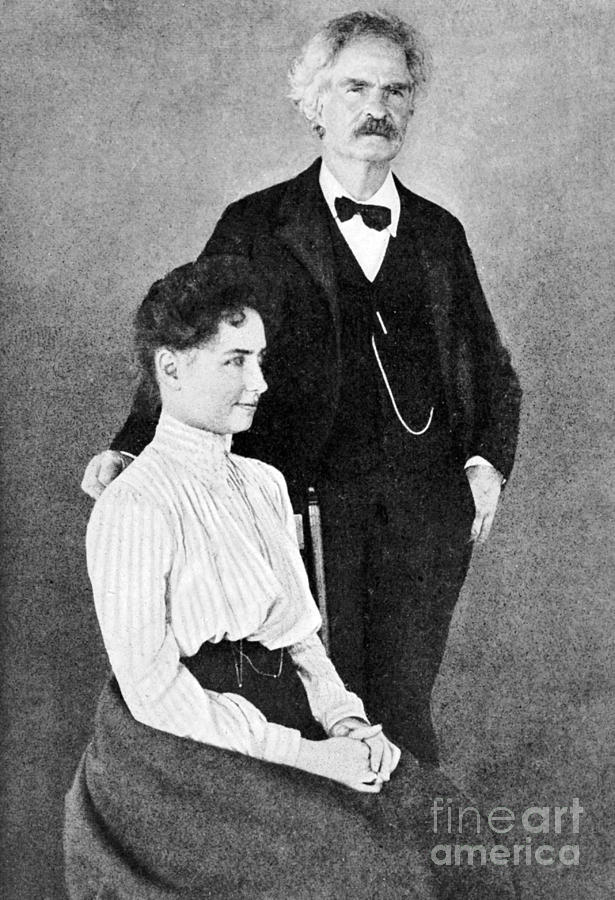 Helen Keller And Mark Twain, C. 1901 Photograph by Wellcome Images