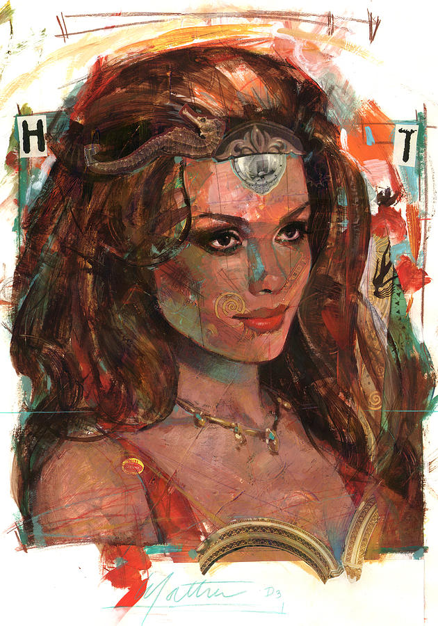 Queen Painting - Helen of Troy by Bill Mather