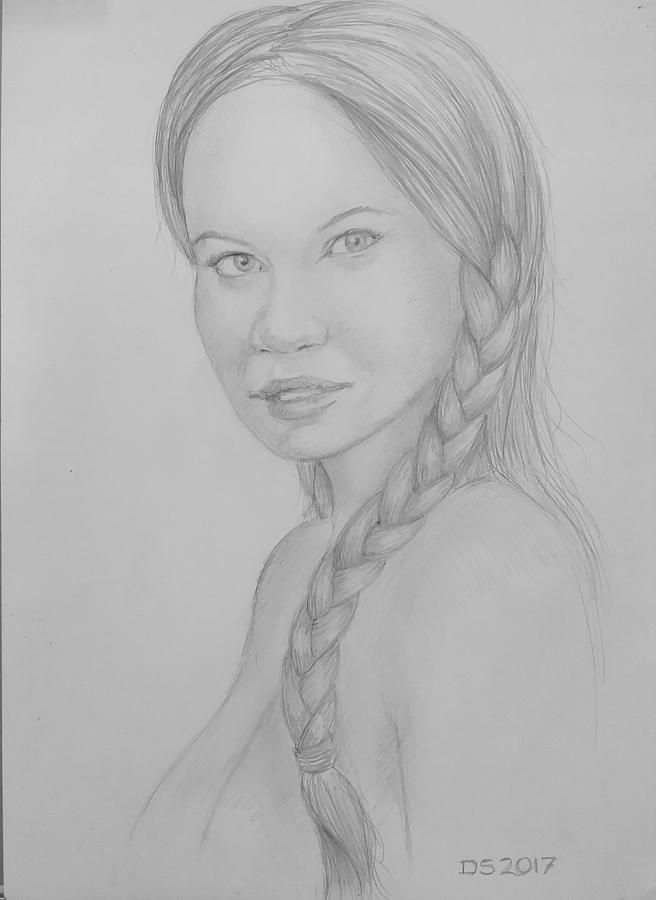 Portrait Drawing - Helena  by Duncan Sawyer