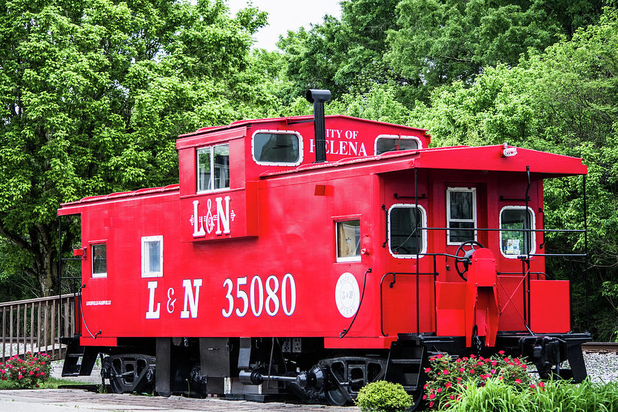 Helena Red Caboose Photograph by Parker Cunningham