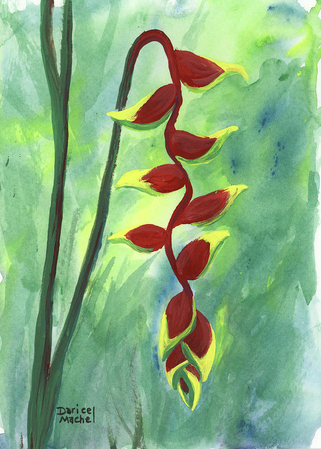 Heliconia  Painting by Darice Machel McGuire