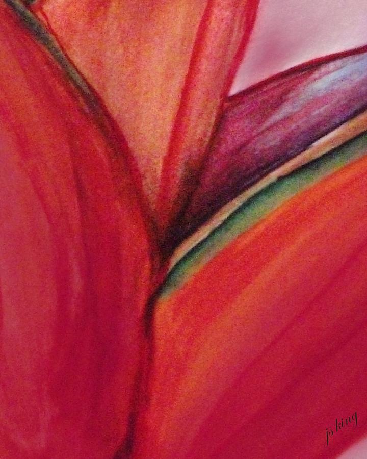 Watercolor Painting - Heliconia Macro by Jacquie King