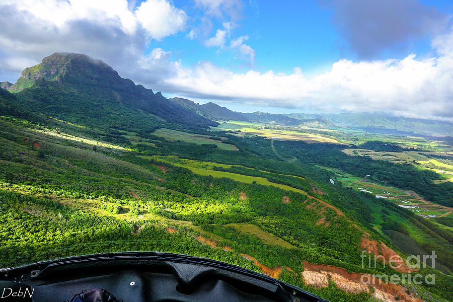 Helicopter view, Kauai Photograph by Deb Nakano