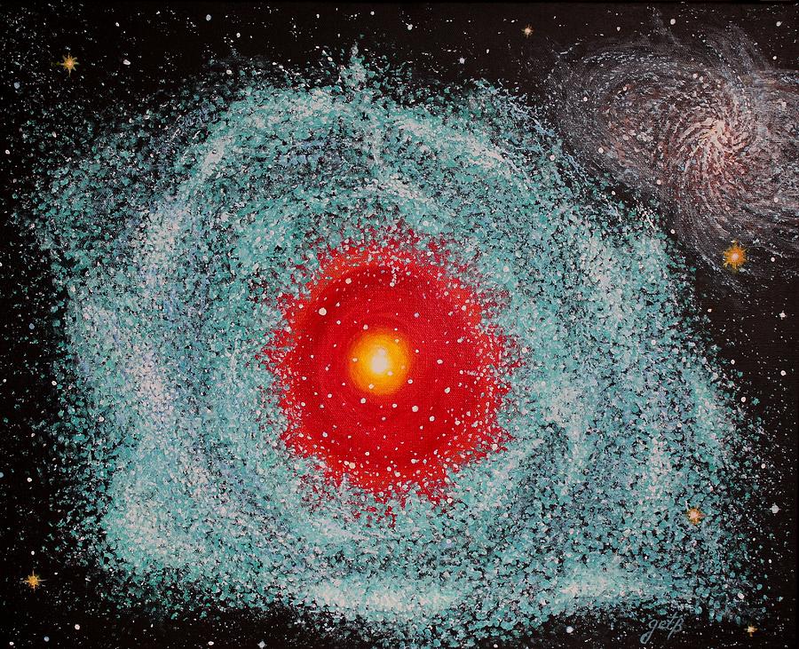 Helix Nebula Painting by Georgeta  Blanaru