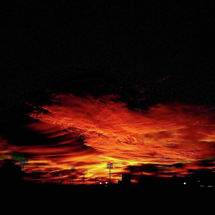 Sunset Photograph - Hell On Earth! #outdoors #red #yellow by Percy Bohannon