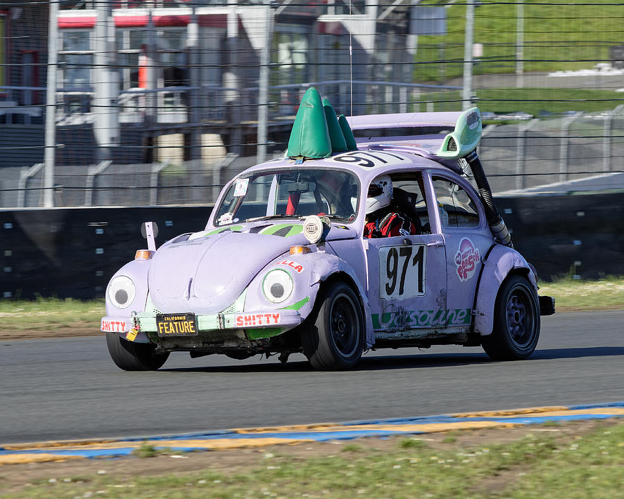 Hella Shitty Beetle -- Volkswagen Beetle Racer at the 24 Hours of LeMons Race, Sonoma California Photograph by Darin Volpe