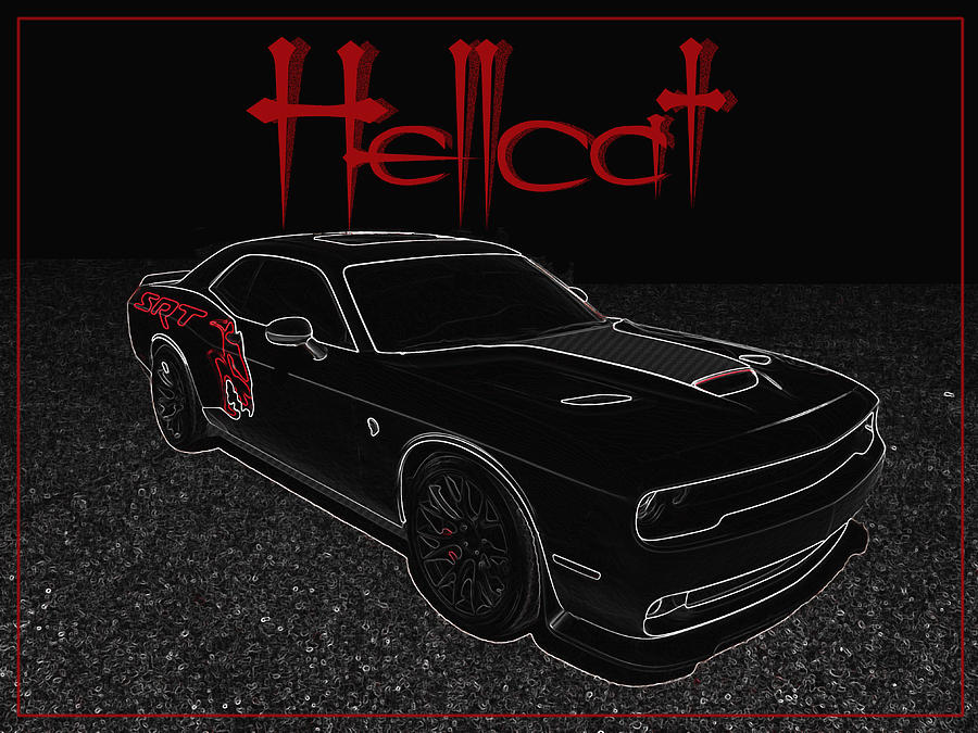 Hellcat Digital Art by Darrell Foster - Pixels