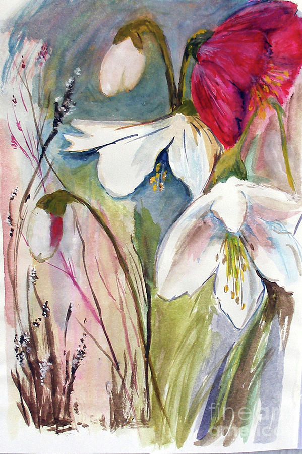 Flower Painting - Hellebore by Sibby S