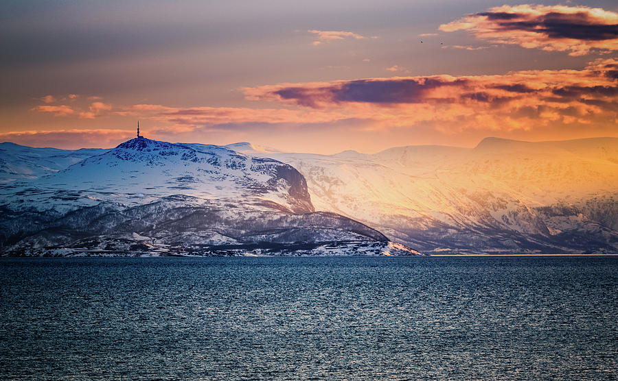 Helligfjellet Tower Sunset Photograph by Adam Rainoff
